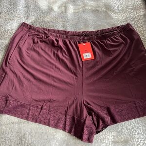 Tommy John women's second skin wine sleep shorts. Xxl
